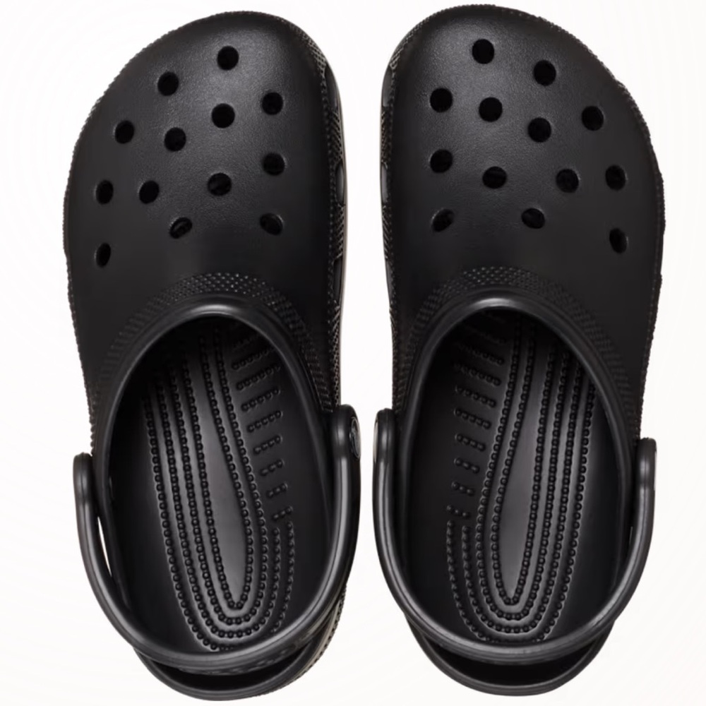 CROCS 🩴 LK NW VEGAN BLACK VENTED HEEL STRAP NON-SLIP SOLES CLOGS SHOES Men’s 13 - Picture 3 of 11